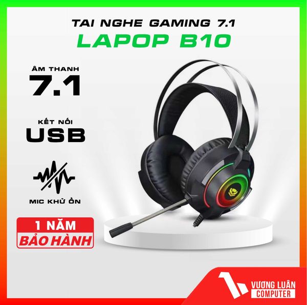 Tai nghe gaming Lapop B10 full RGB box hãng
