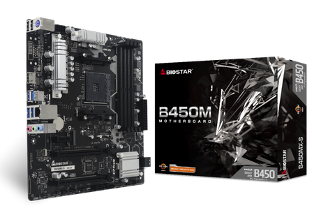 Mainboard Biostar B450MX-S (AMD B450/Socket AM4/2*DDR4/M-ATX/ WiFi + Bluetooth)