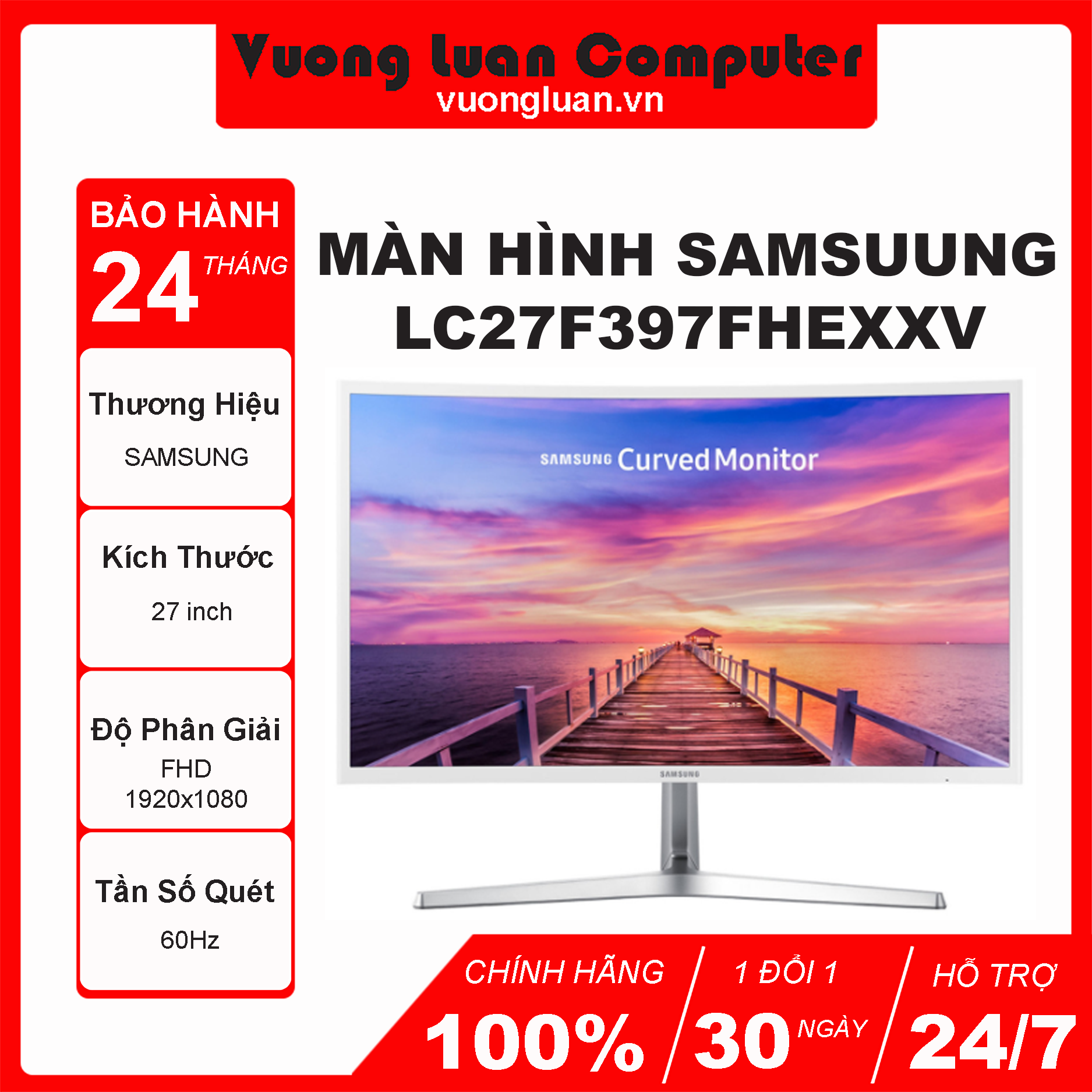 Khám phá màn hình Samsung Led LC27F397FHEXXV với độ phân giải Full HD sắc nét và thiết kế cong tuyệt đẹp. Trải nghiệm hình ảnh sống động và hoàn hảo từ màn hình rộng 27 inch của Samsung, đem lại trải nghiệm giải trí và làm việc tuyệt vời.