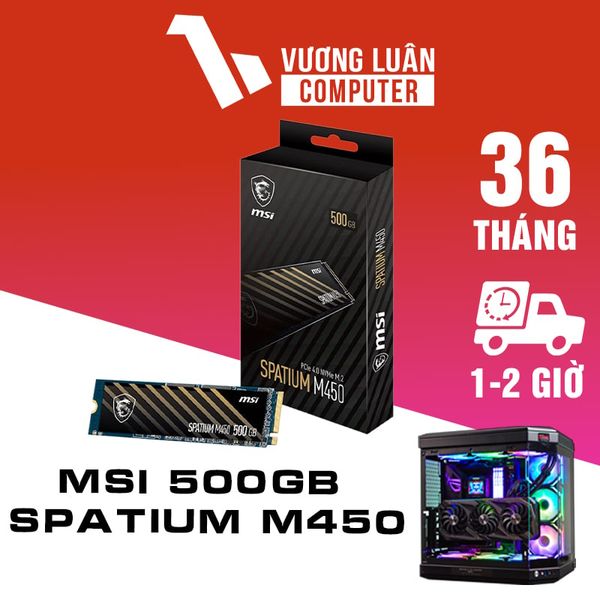 Ổ cứng máy tính SSD MSI 500GB SPATIUM M450 PCIe NVME M.2