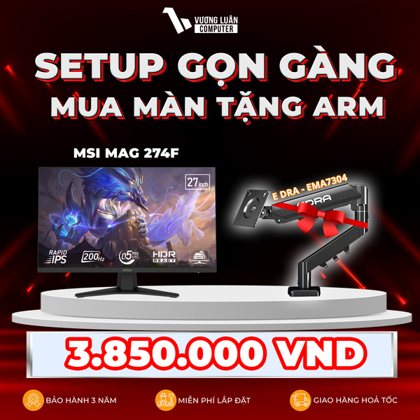 Màn Hình Gaming MSI MAG 274F (27 inch - IPS - FHD - 200Hz - 0.5ms)