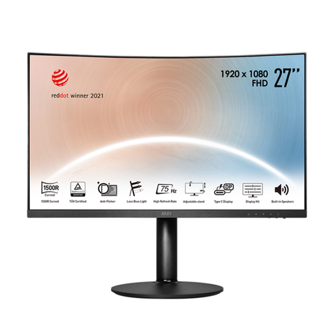 Màn hình cong MSI MD271CP (27inch - FHD - VA - 75Hz -4ms - HDMI + USB Type C + Audio 3.5)