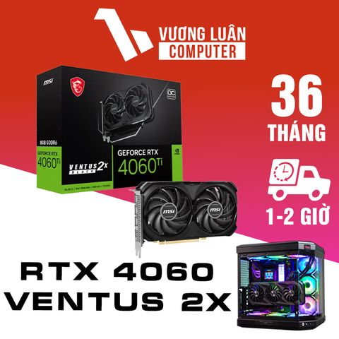 Card màn hình MSI RTX 4060 Ventus 2X đen 8G OC