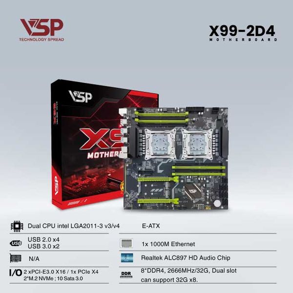 Mainboard VSP X99 - 2D4