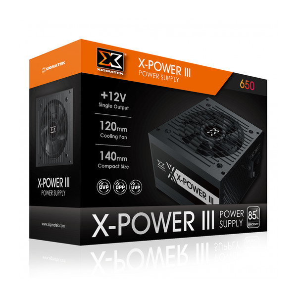 Nguồn máy tính XIGMATEK X-Power III 650 - 600W - 80 Plus