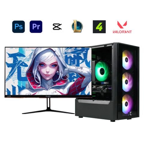 CBGM10 (I5 10400F | RAM 16GB | RX 580 8GB | SSD 256GB | MAIN H510M | MÀN 24INCH )