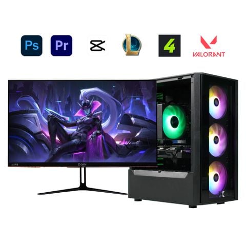 CBGM11 (I5 12400F | RAM 16GB | RX 580 8GB | SSD 256GB | MAIN H610M| MÀN 24INCH)