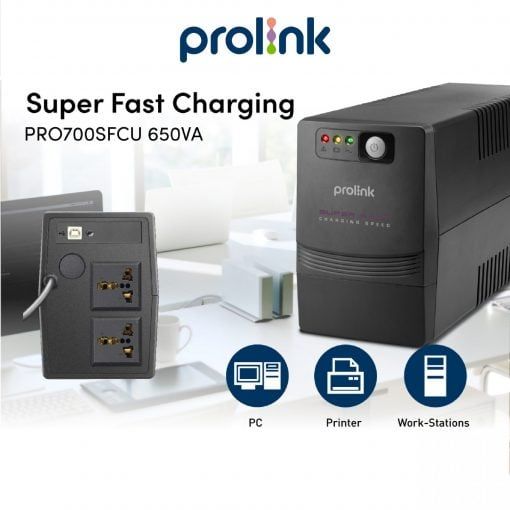 Bộ lưu điện Prolink Line Interactive 650VA/360W