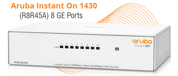 Thiết bị chuyển mạch Aruba Instant On 1430 8G Switch _ R8R45A