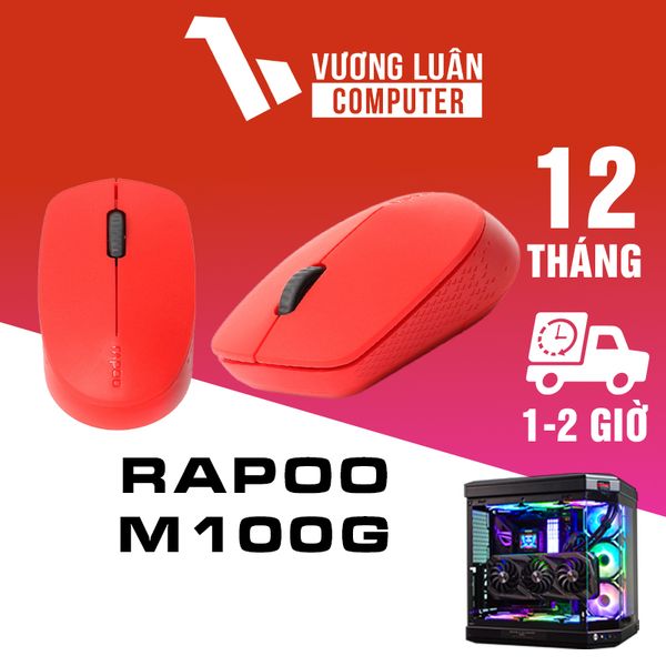 Chuột Không Dây Rapoo M100G Silent Đỏ - Phù Hợp Laptop, kết nối được Bluetooth