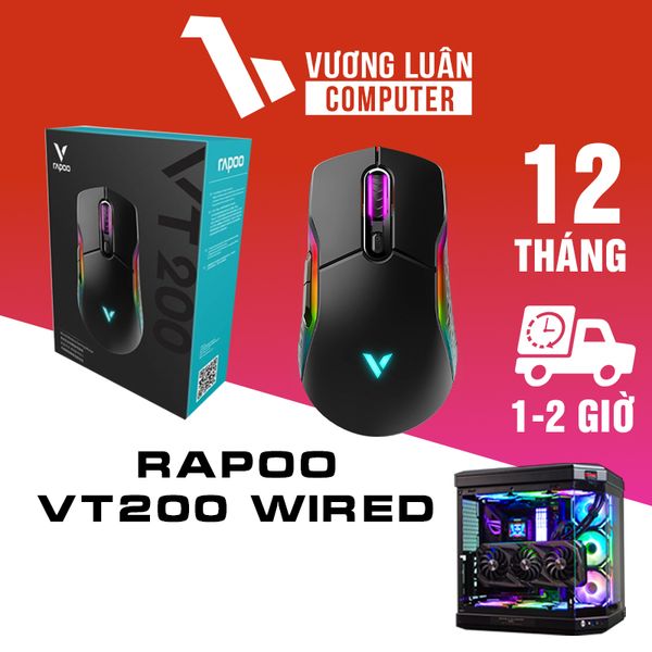 Chuột chơi game, chuột máy tính Có dây Gaming Rapoo VT200
