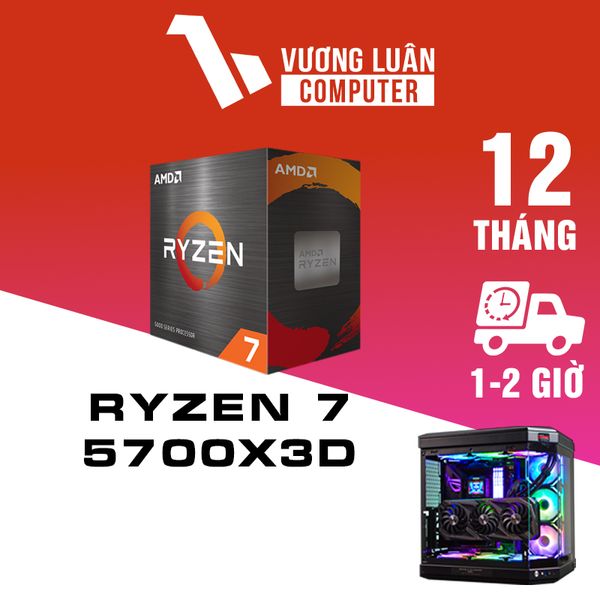 CPU AMD Ryzen 7 5700X3D / 3.0GHz Boost 4.1GHz / 8 nhân 16 luồng / 100MB / AM4
