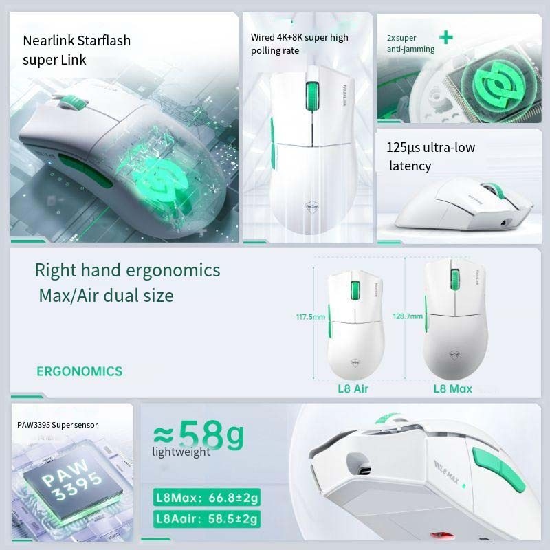 Chuột Machenike L8 Max 4K with Dock charger - NearLink