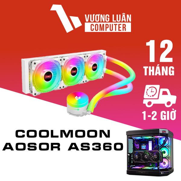 Tản nhiệt nước Coolmoon AOSOR AS360 Màu trắng led ARGB