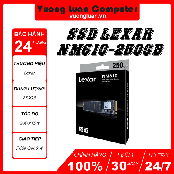 Ổ cứng SSD Lexar NM610-250GB M.2 2280 NVMe