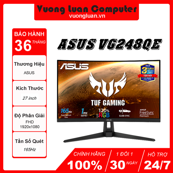 Màn hình Asus TUF gaming VG27VH1B 27 inch FHD 165Hz