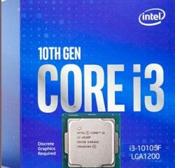 CPU Intel Core i3 10105F (3.7GHz turbo up to 4.4Ghz, 4 nhân 8 luồng, 6MB Cache, 65W) - Socket Intel LGA 1200