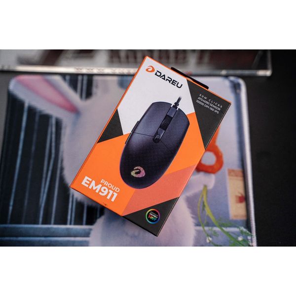 Chuột chơi game, chuột máy tính Dareu EM911 Led RGB có dây