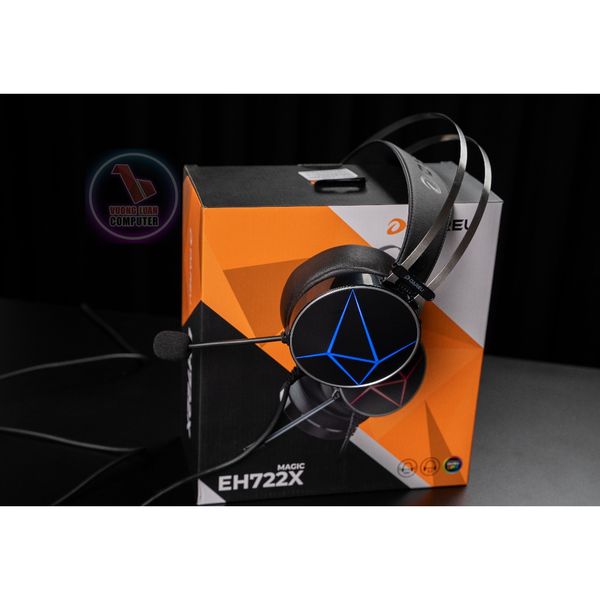 Tai Nghe Chơi Game Chụp Tai Có Dây Dareu EH722x Black Chính hãng Bảo hành 12 tháng