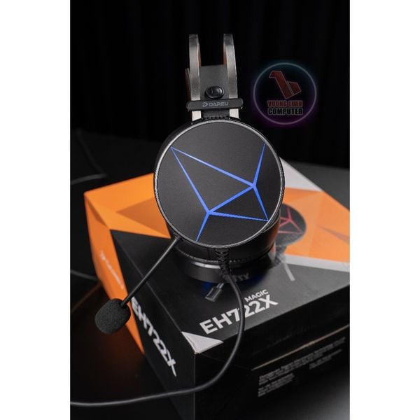 Tai Nghe Chơi Game Chụp Tai Có Dây Dareu EH722x Black Chính hãng Bảo hành 12 tháng