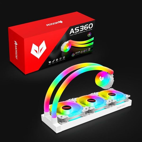 Tản nhiệt nước Coolmoon AOSOR AS360 Màu trắng led ARGB