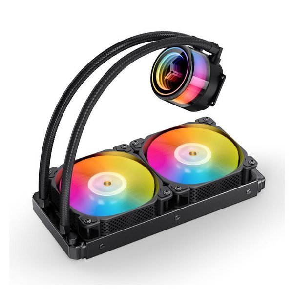 Tản Nhiệt Nước All in One Coolmoon IceMoon Tản TY1/WF1/ Y1 có báo nhiệt 240 đen Led ARGB Gương Vô Cực ,có bản hiển thị nhiệt độ