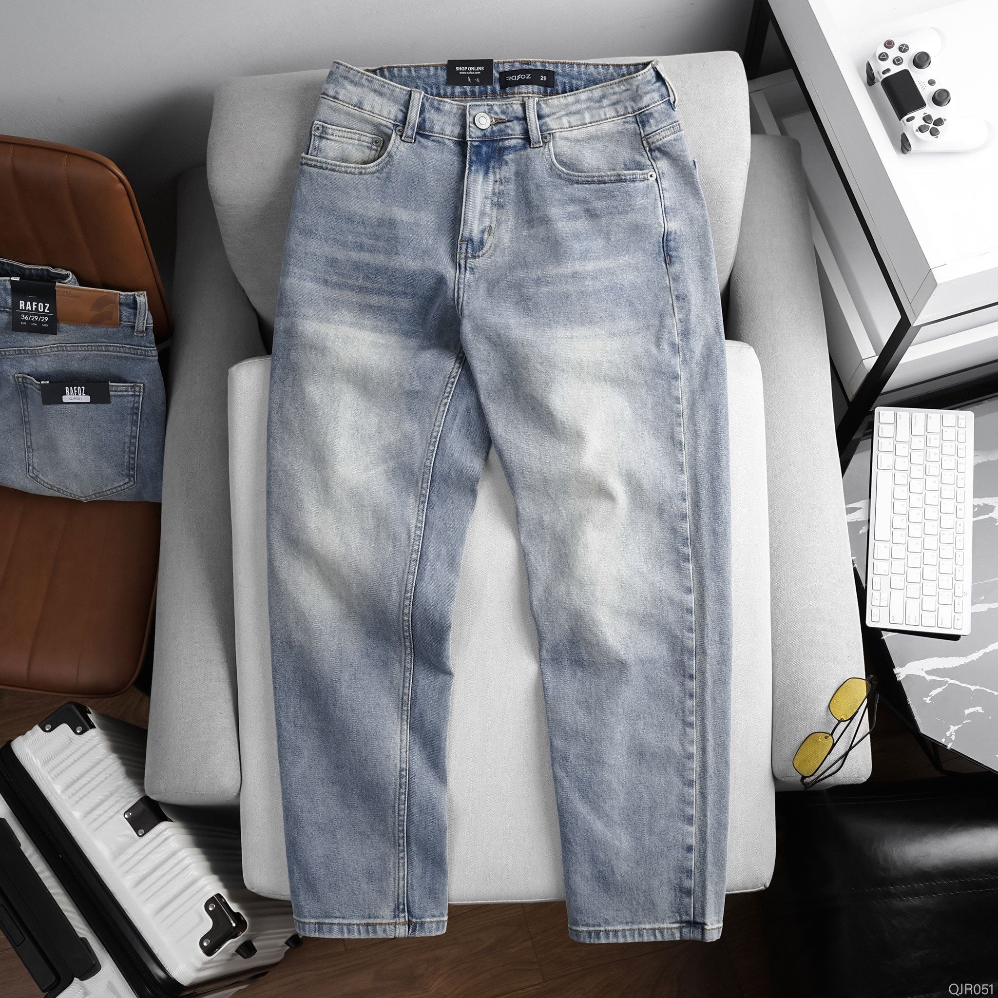  Quần jean relaxed RAFOZ light blue - 051 