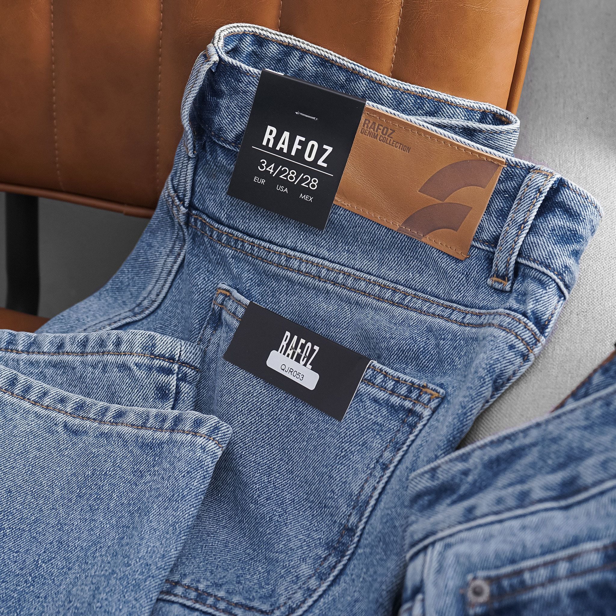  Quần jean relaxed RAFOZ Xanh nhạt - 053 