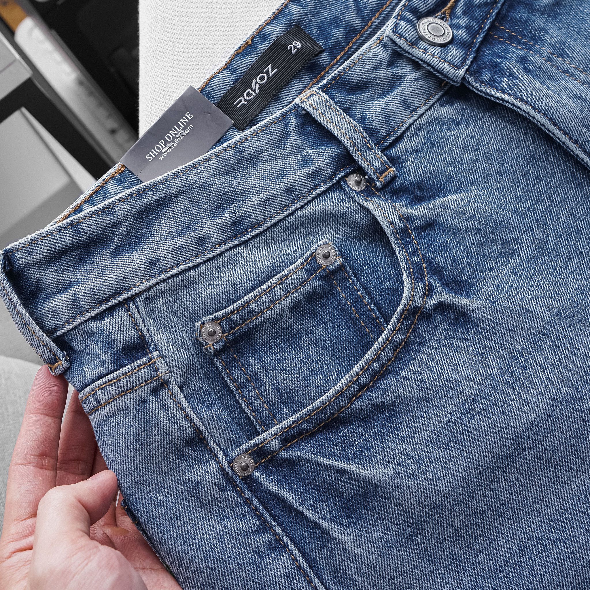  Quần jean relaxed RAFOZ Xanh nhạt - 053 
