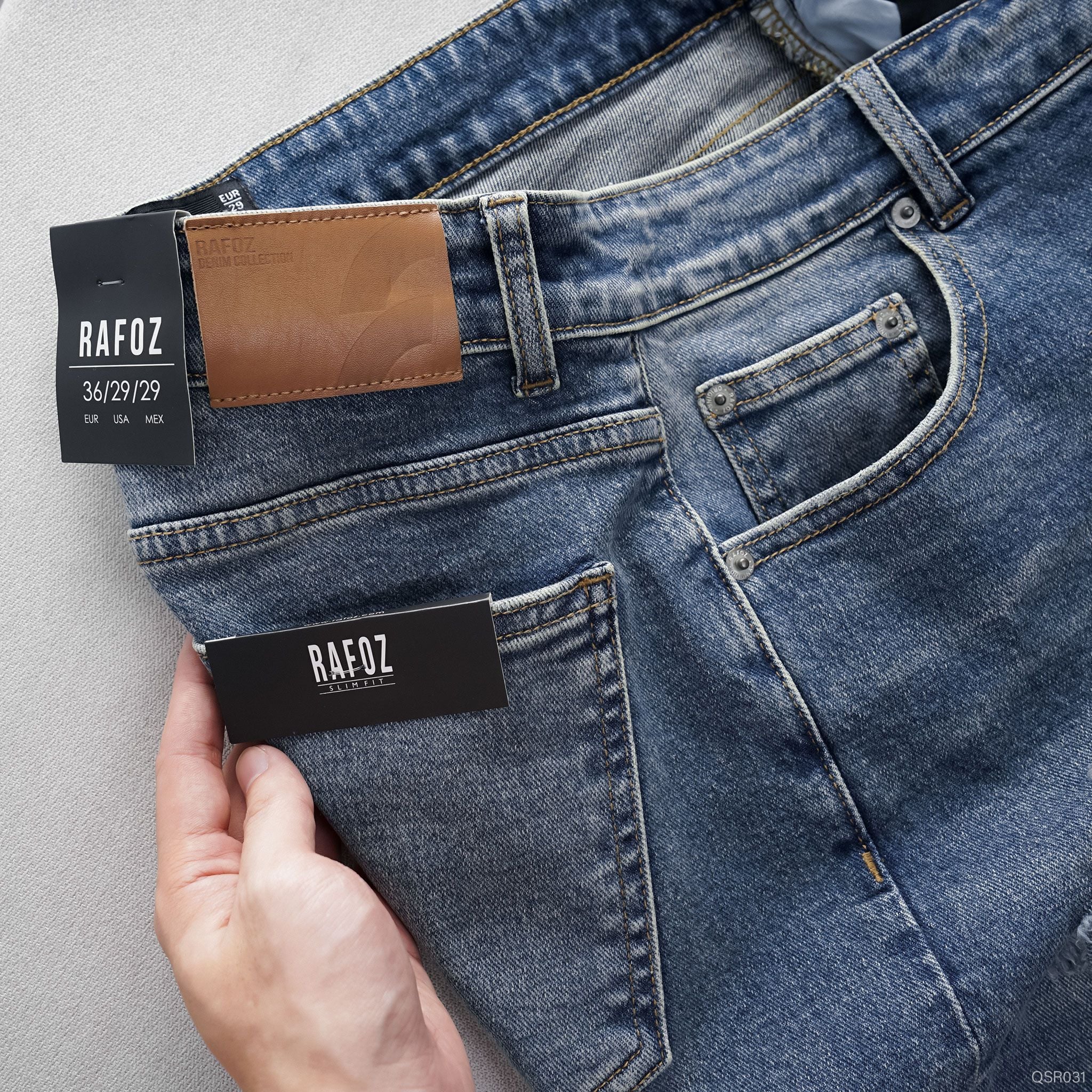  Quần short jean xanh rách RAFOZ - 031 