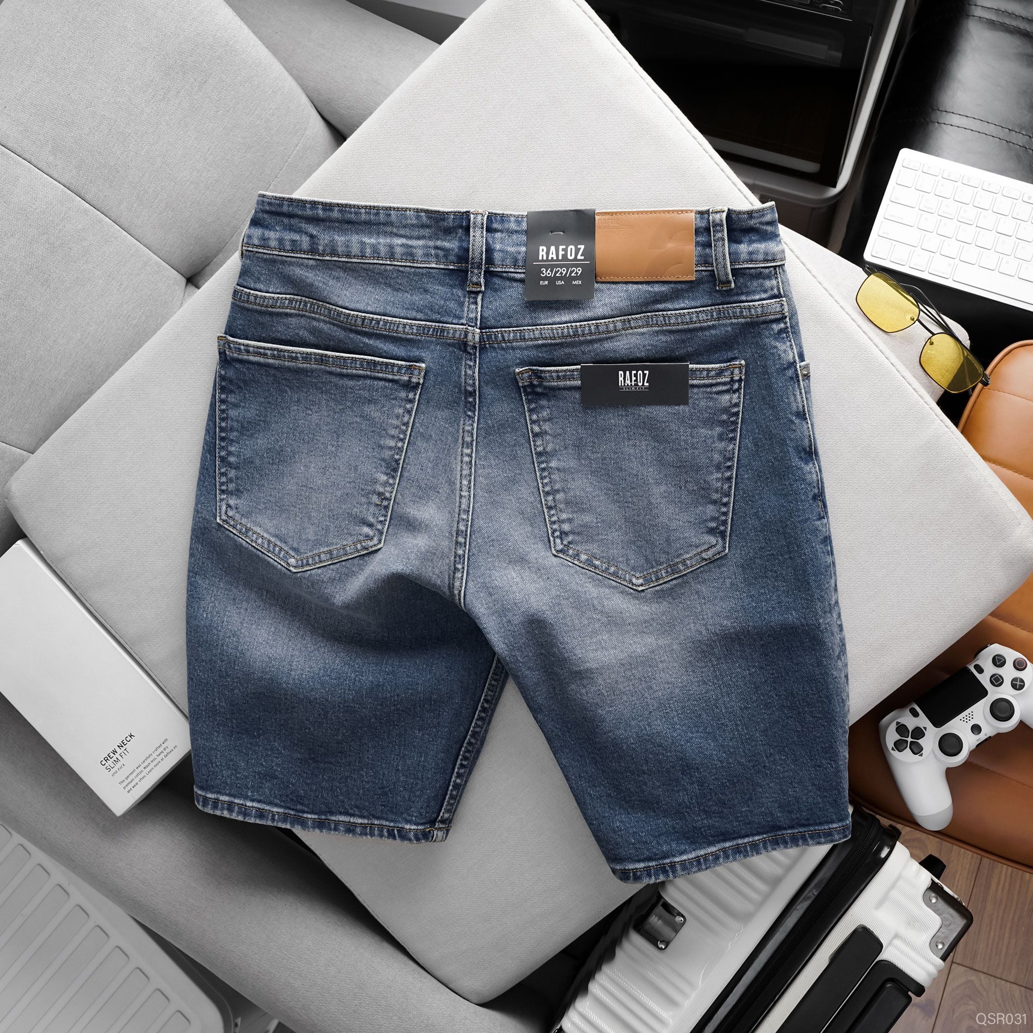  Quần short jean xanh rách RAFOZ - 031 