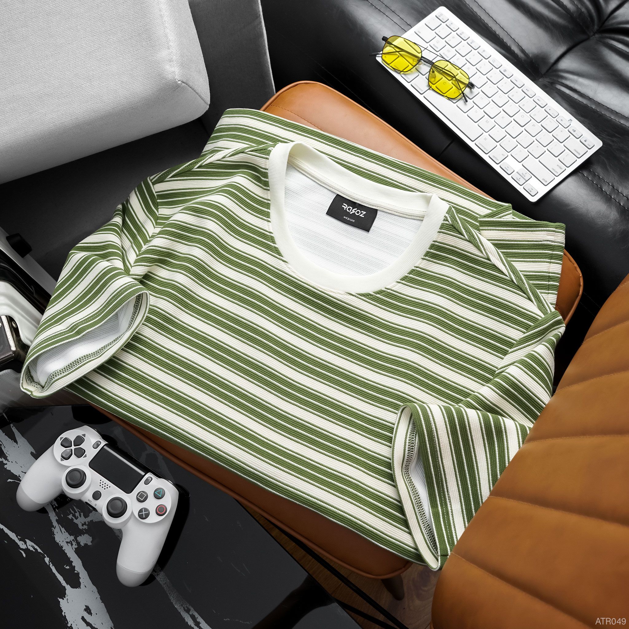  Áo thun RAFOZ textured striped - 049 