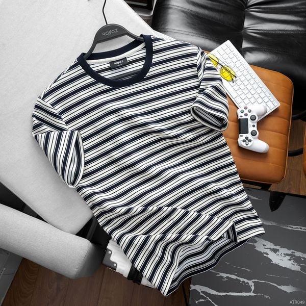  Áo thun RAFOZ textured striped - 049 