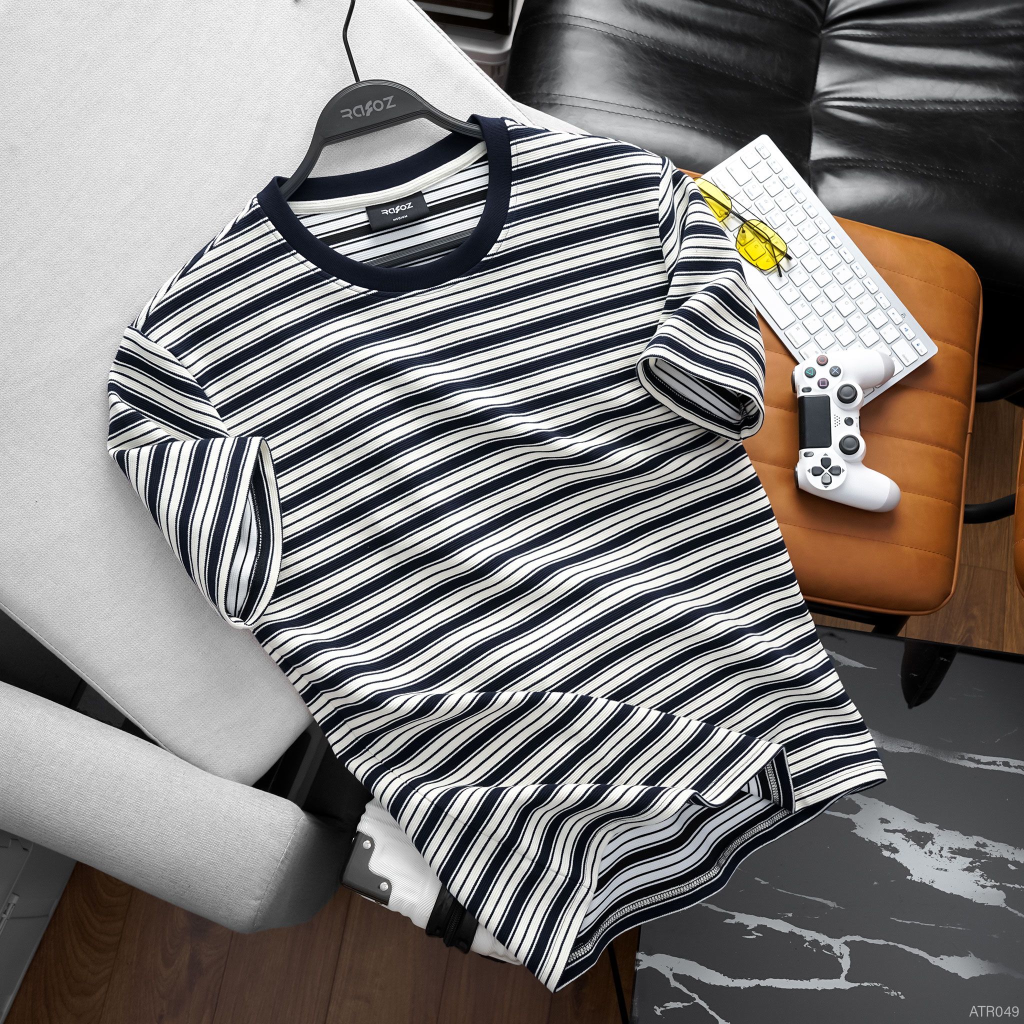  Áo thun RAFOZ textured striped - 049 