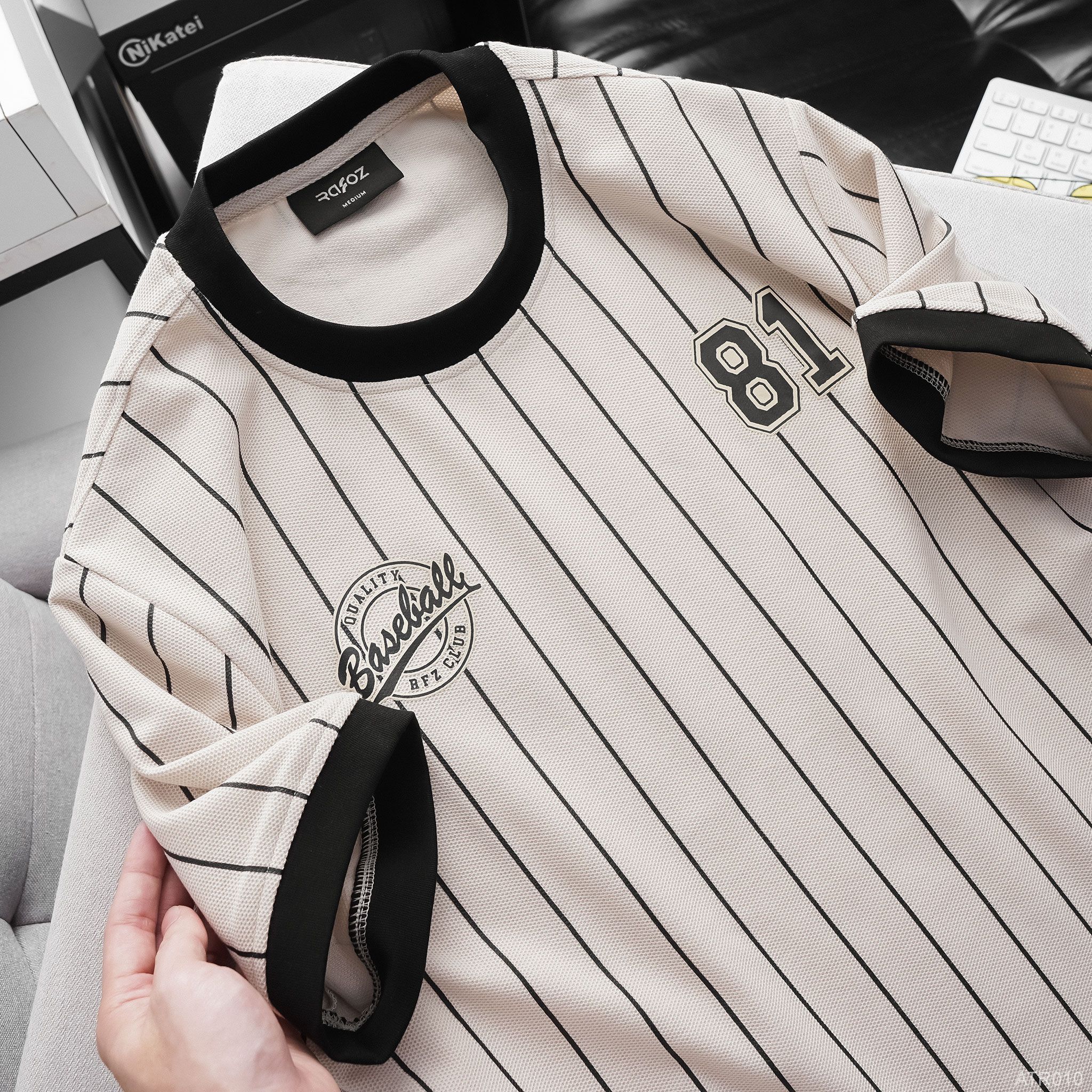  Áo thun RAFOZ Stripes beige - 010 