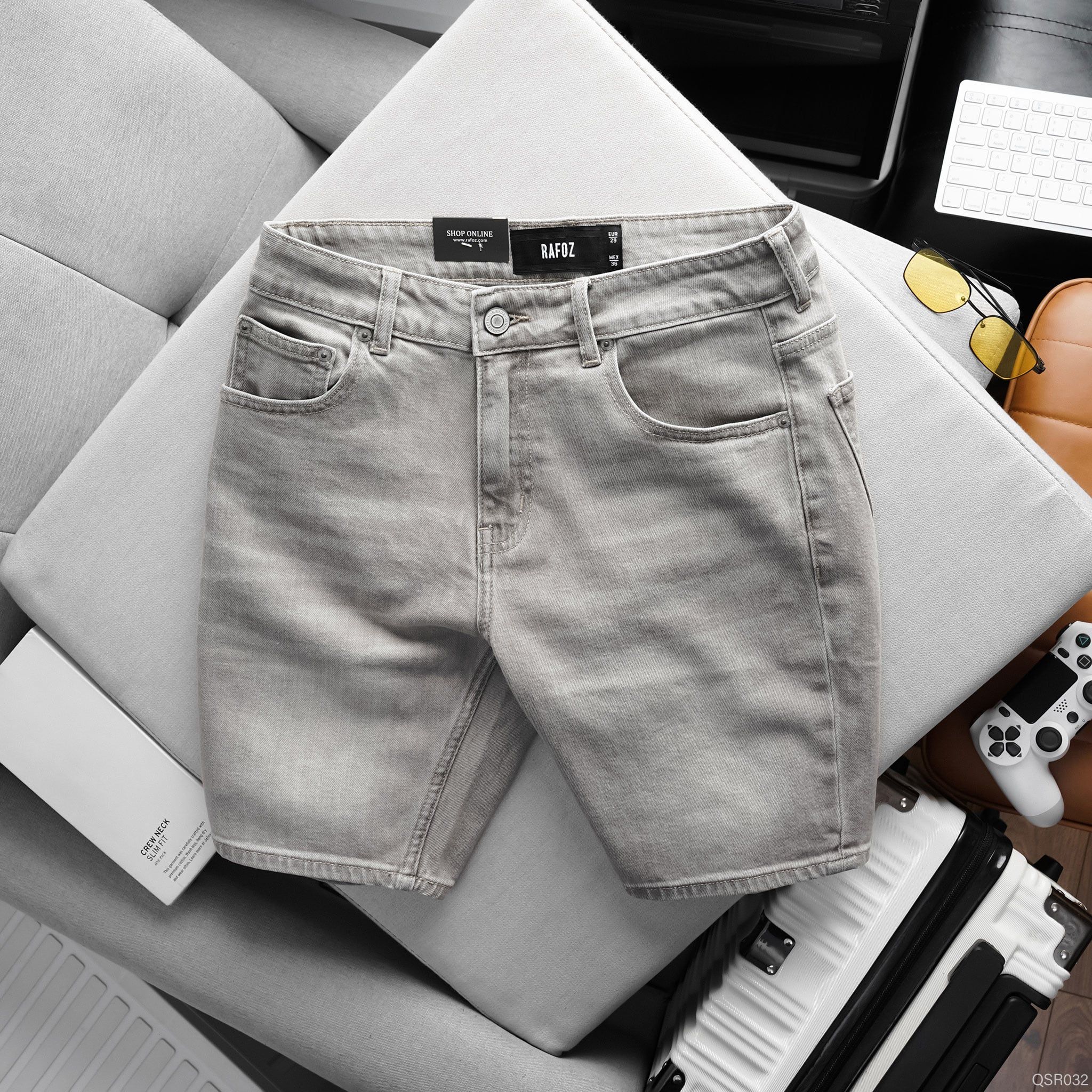  Quần short jean RAFOZ Grey wash - 032 