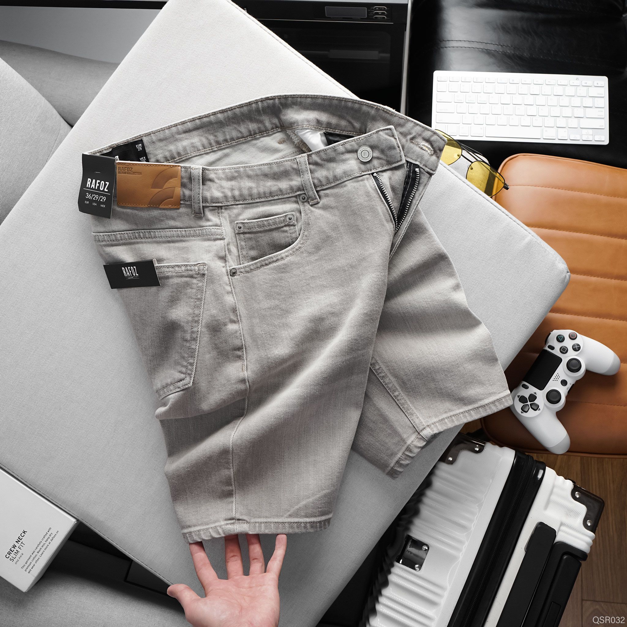  Quần short jean RAFOZ Grey wash - 032 