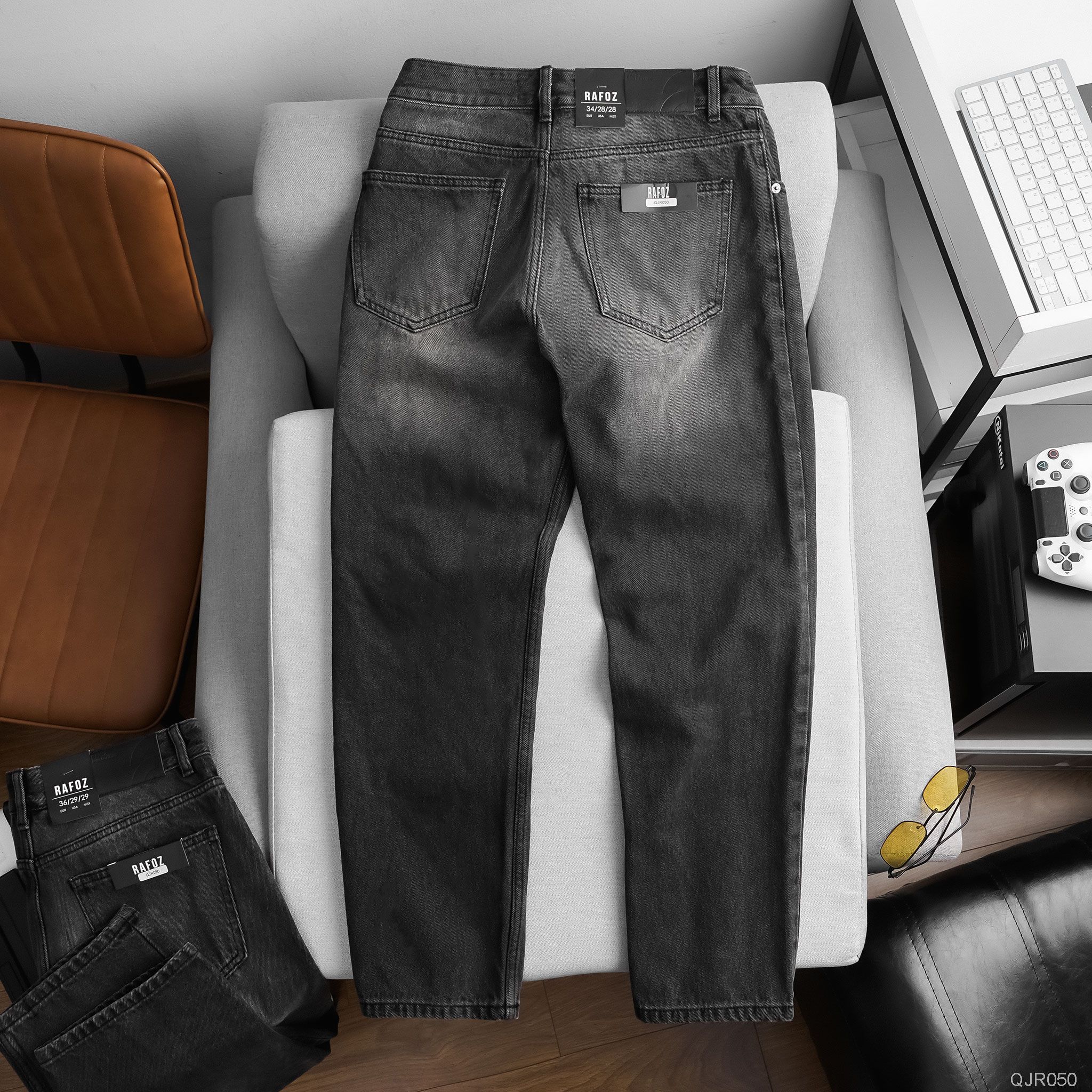  Quần jean relaxed RAFOZ grey wash - 050 