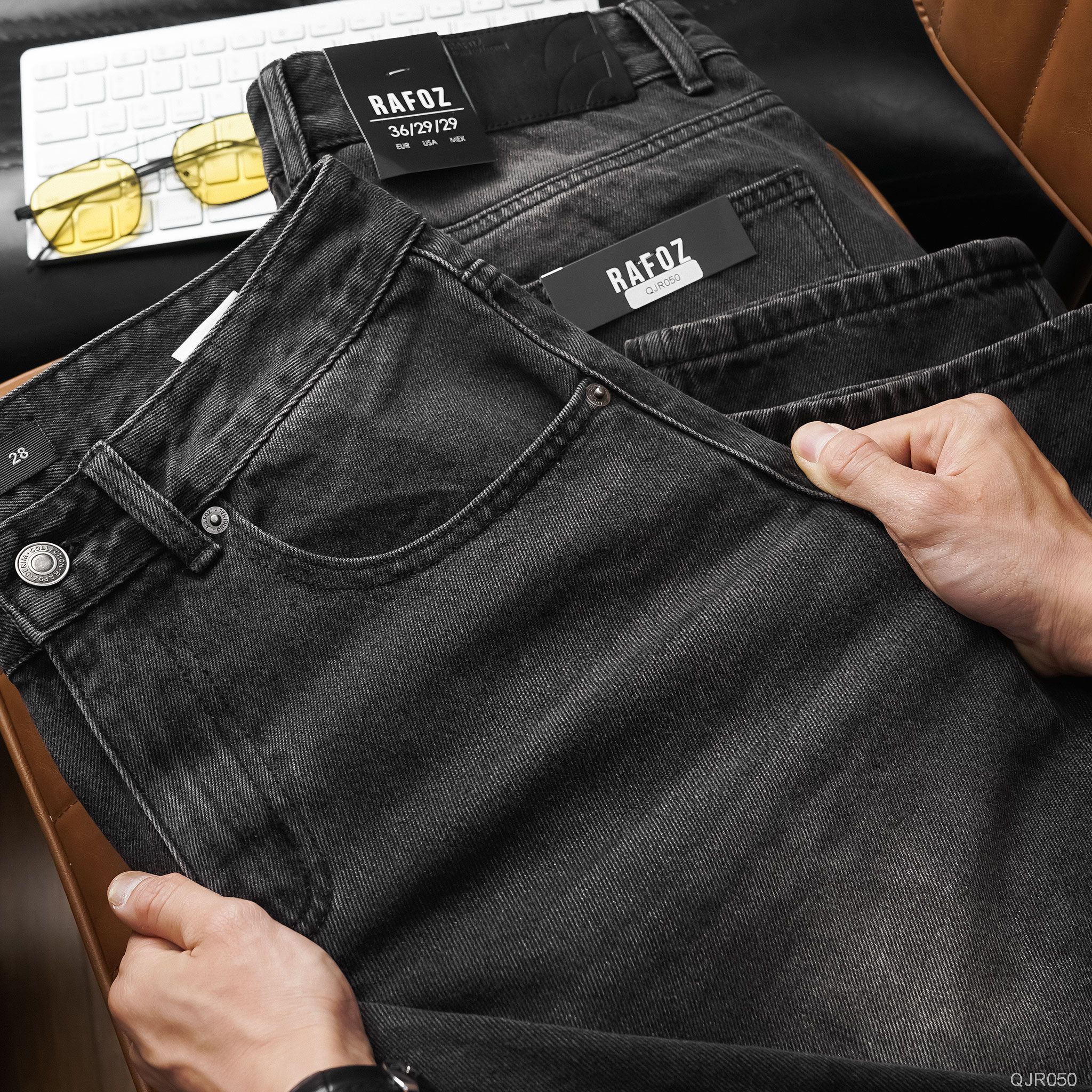  Quần jean relaxed RAFOZ grey wash - 050 