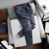  Quần jean RAFOZ xanh đậm rách - 044 