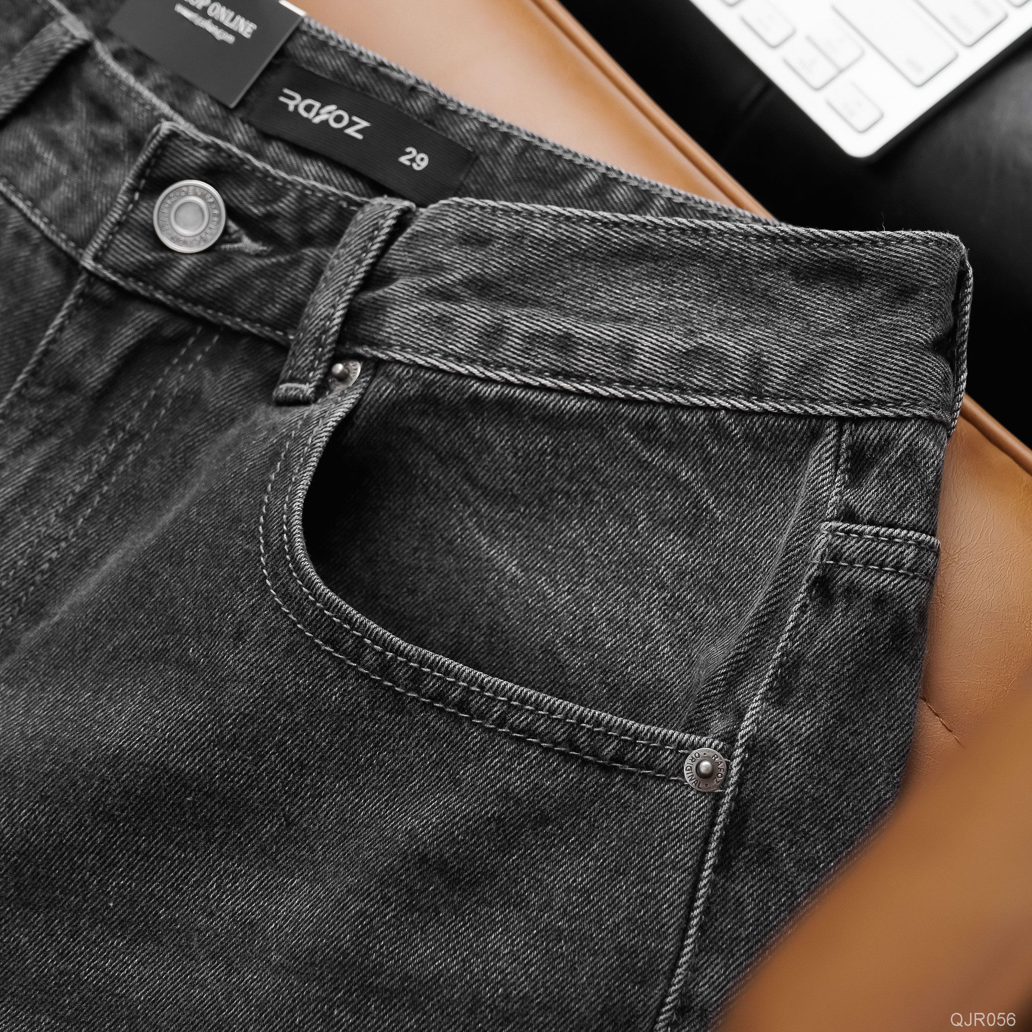  Quần jean RAFOZ Grey wash relaxed - 056 