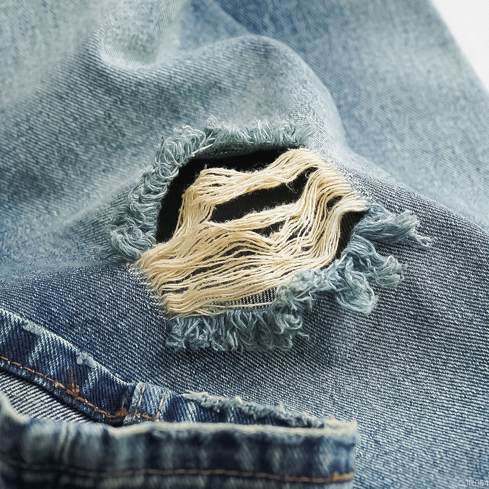  Quần jean relaxed RAFOZ blue ripped - 054 