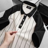  Áo polo raglan kẻ dọc RAFOZ - 019 
