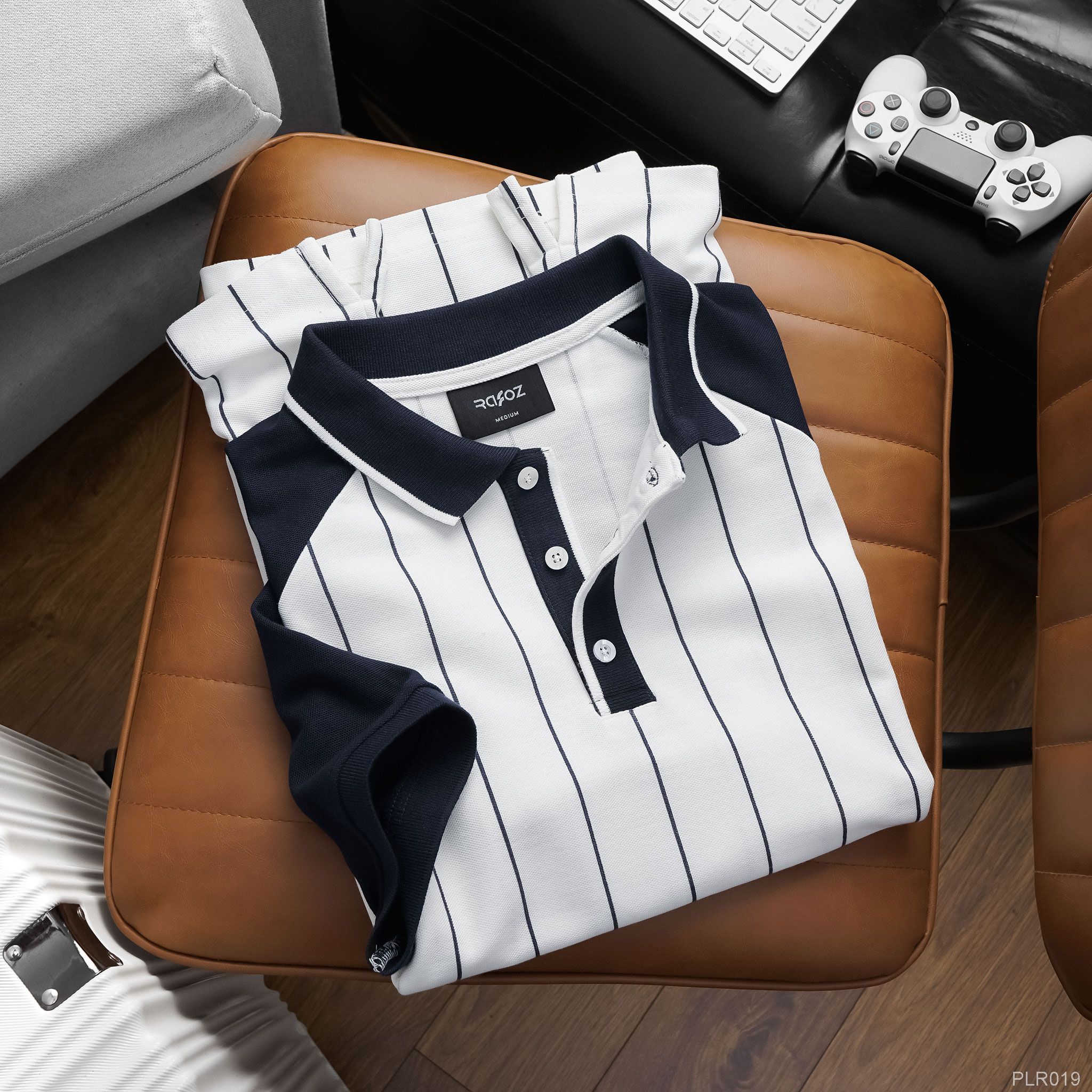  Áo polo raglan kẻ dọc RAFOZ - 019 