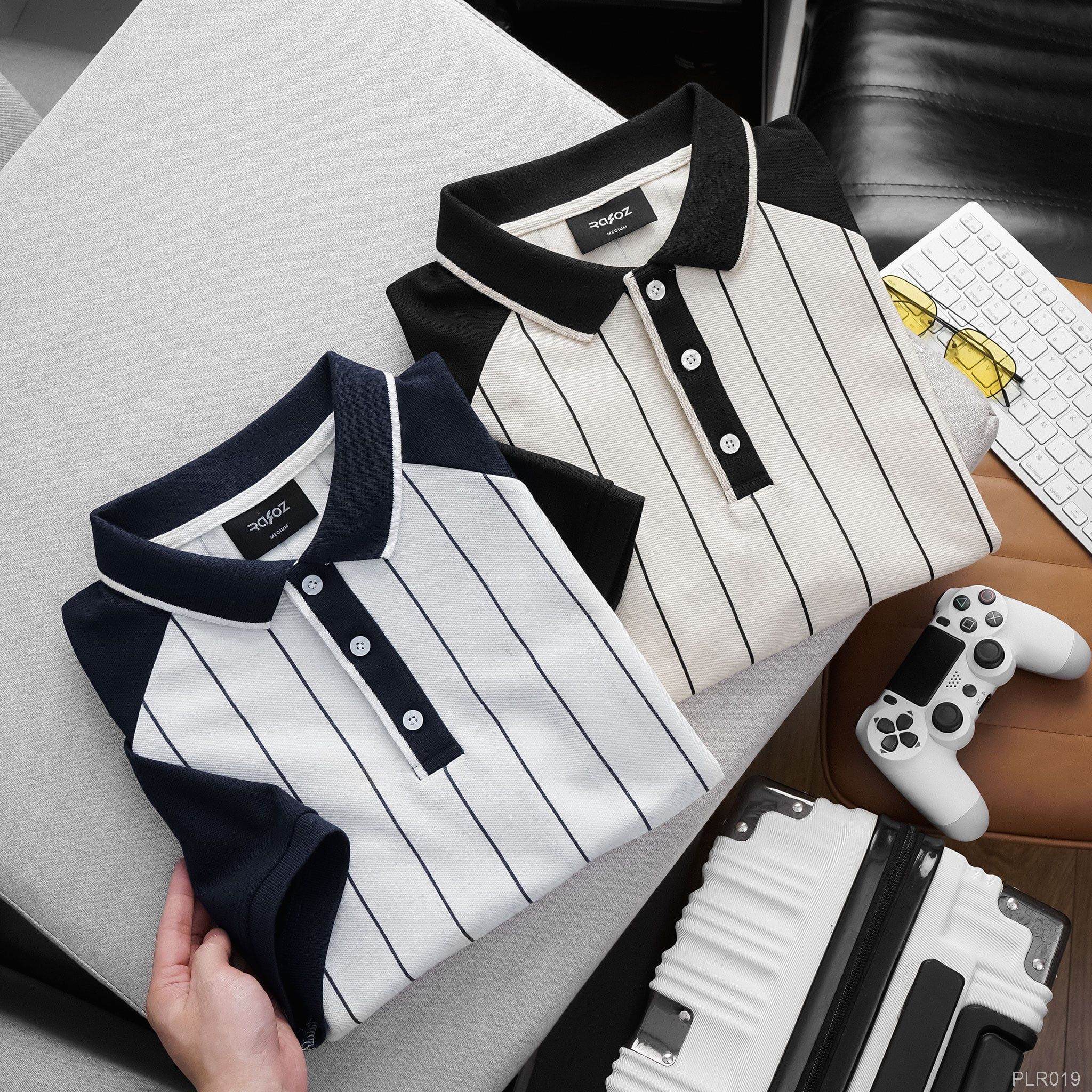  Áo polo raglan kẻ dọc RAFOZ - 019 