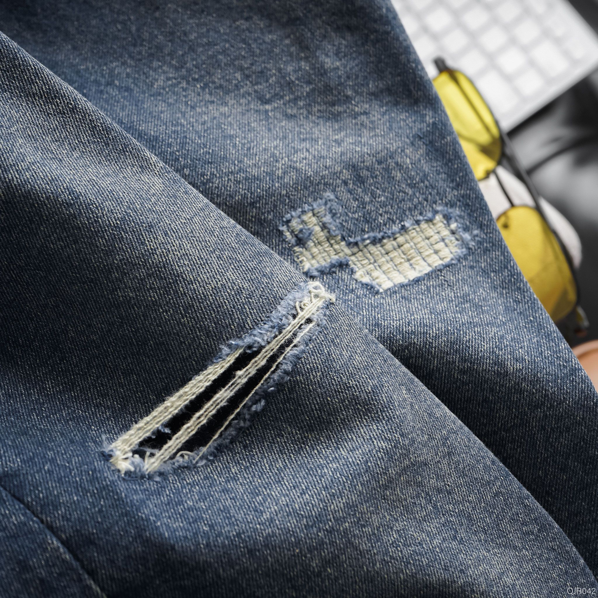  Quần jean RAFOZ dark blue ripped - 042 
