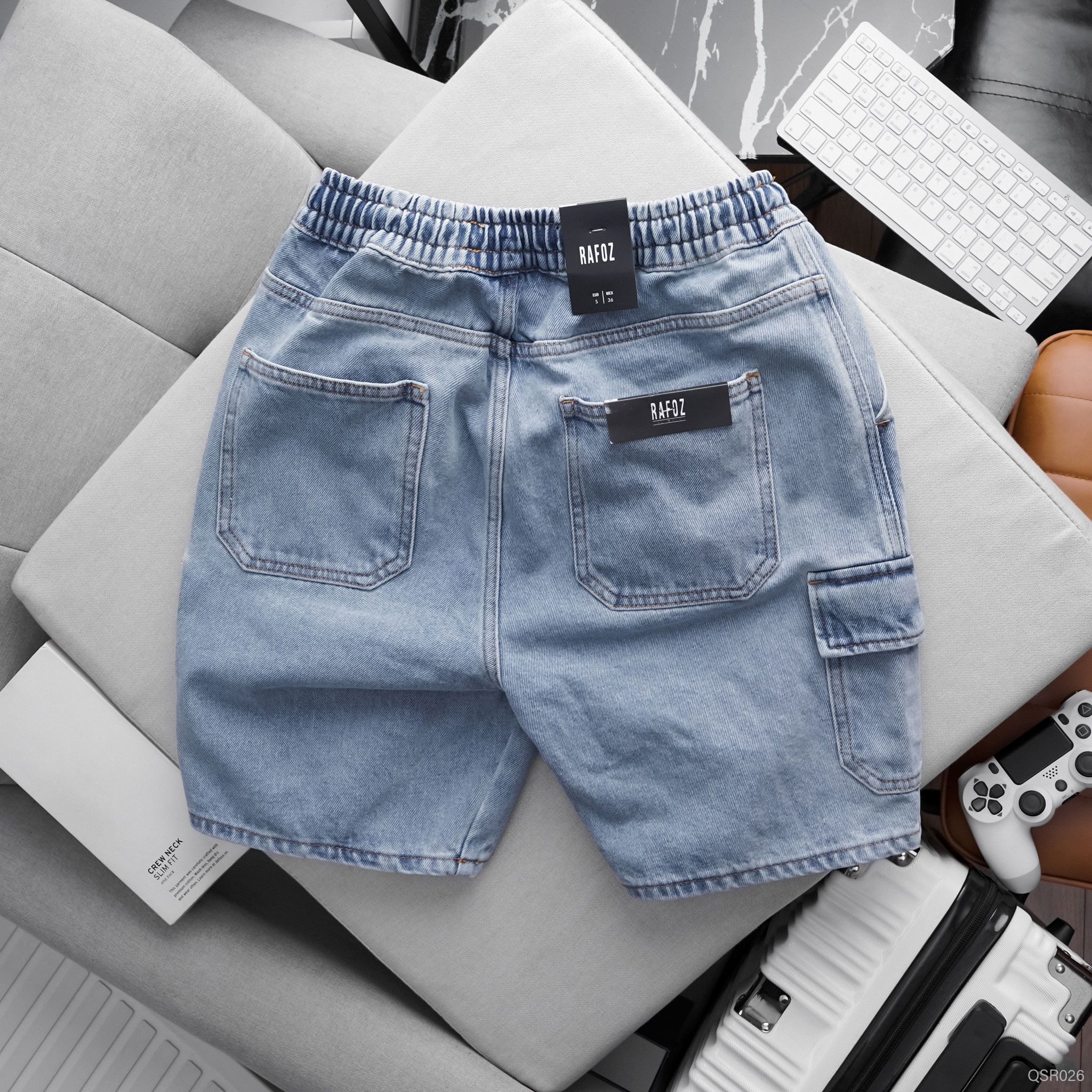  Quần short jean RAFOZ Cargo pocket 