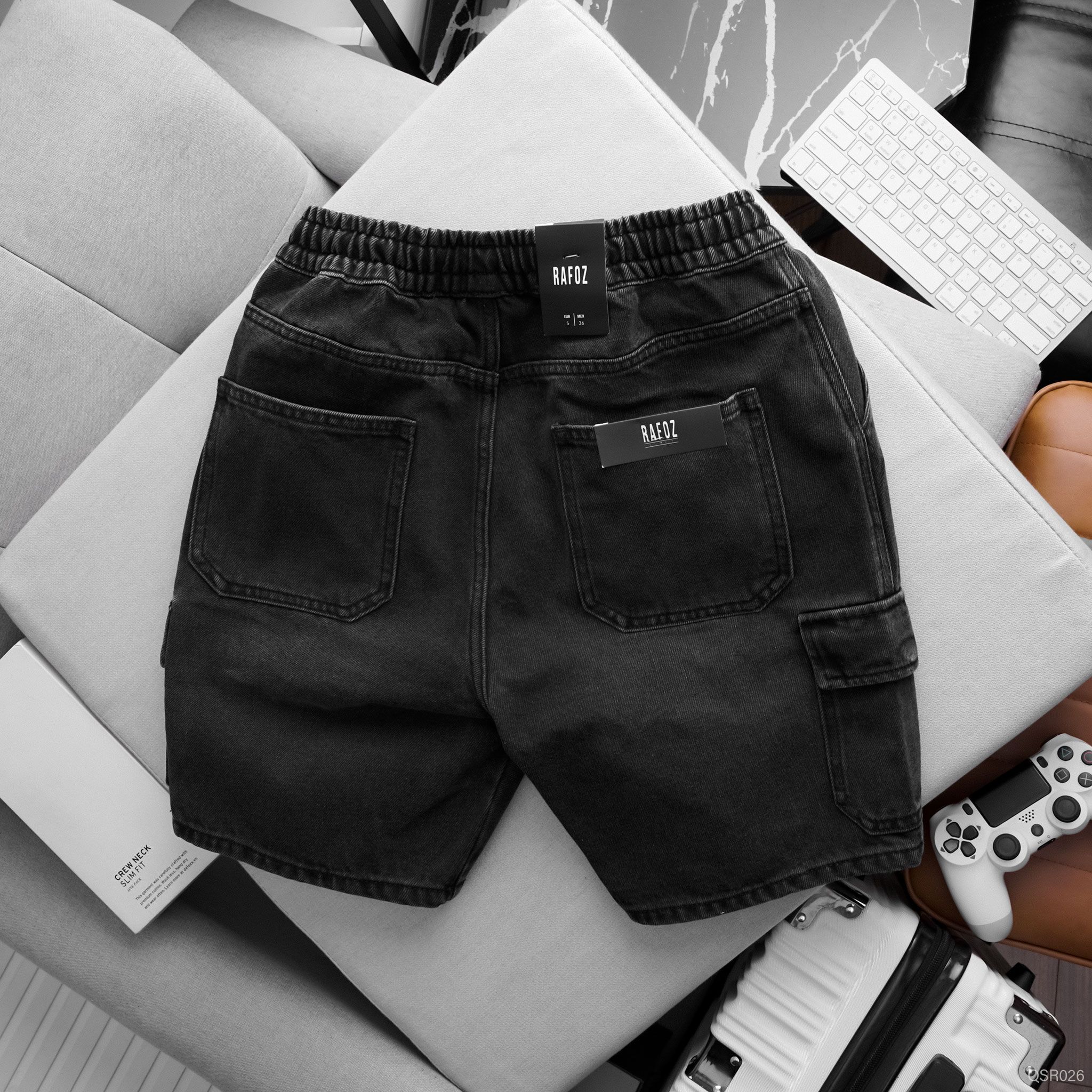  Quần short jean RAFOZ Cargo pocket 