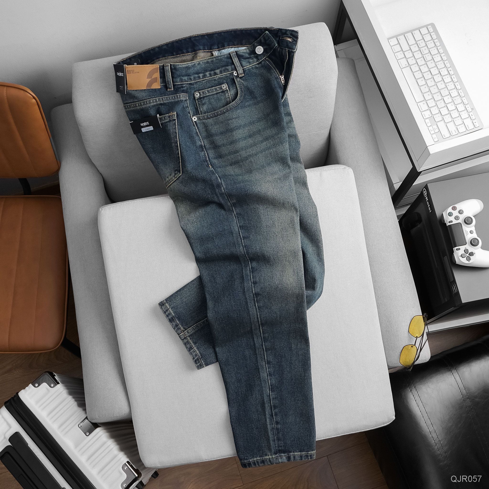  Quần jean relaxed RAFOZ dark blue - 057 