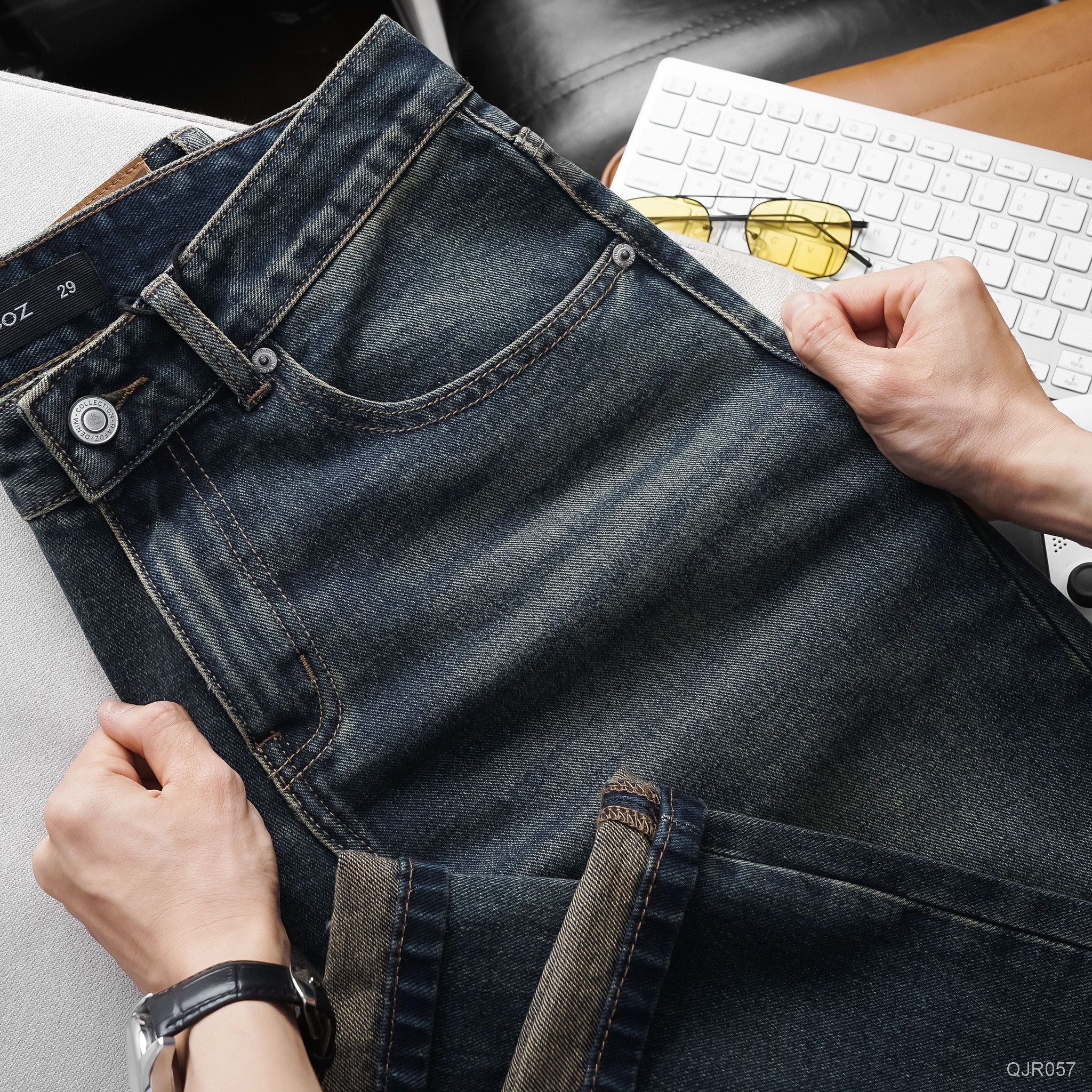  Quần jean relaxed RAFOZ dark blue - 057 